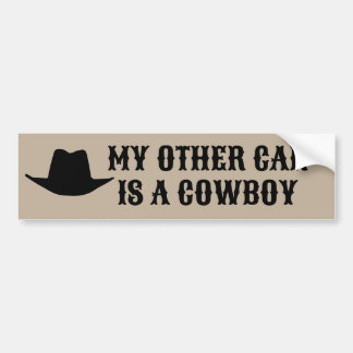 Mijn andere auto is een cowboy bumpersticker