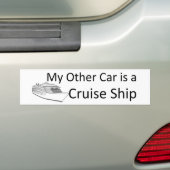 Mijn andere auto is een cruiseschip bumpersticker (Op auto)