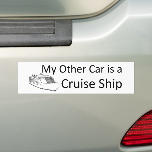 Mijn andere auto is een cruiseschip bumpersticker (Op auto)