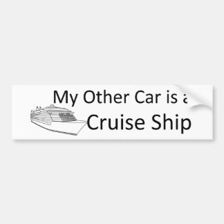 Mijn andere auto is een cruiseschip bumpersticker