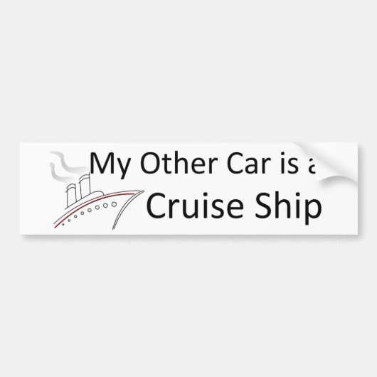 Mijn andere auto is een cruiseschip bumpersticker (Voorkant)