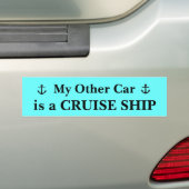 Mijn andere auto is een cruiseschip bumpersticker (Op auto)