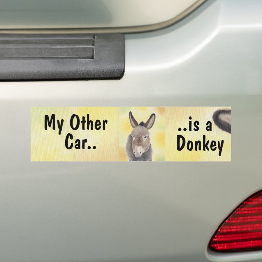Mijn andere auto is een Donkey bumper sticker (Op auto)