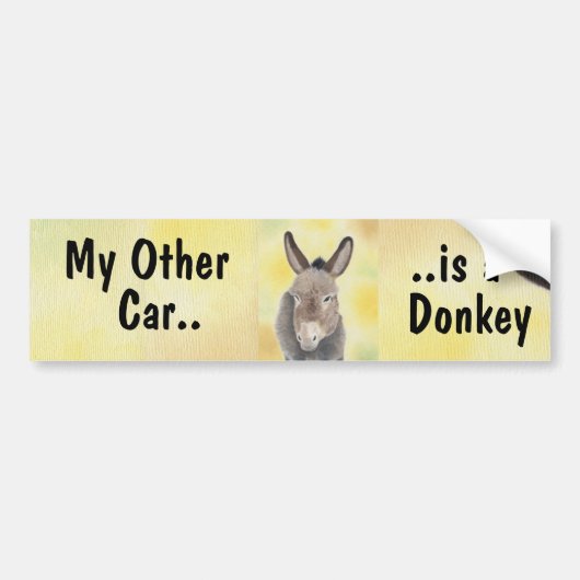 Mijn andere auto is een Donkey bumper sticker (Voorkant)