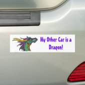 Mijn andere auto is een draak bumpersticker (Op auto)
