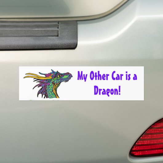 Mijn andere auto is een draak bumpersticker (Op auto)
