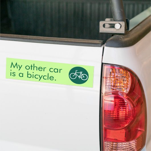 Mijn andere auto is een fiets. bumpersticker (Op Truck)