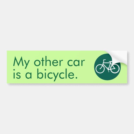Mijn andere auto is een fiets. bumpersticker (Voorkant)