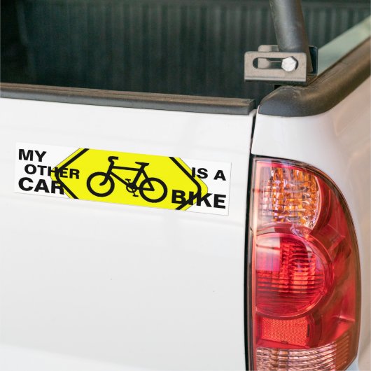MIJN ANDERE AUTO IS EEN FIETS BUMPERSTICKER (Op Truck)