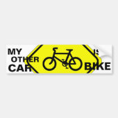 MIJN ANDERE AUTO IS EEN FIETS BUMPERSTICKER (Voorkant)