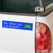 Mijn andere auto is een fiets. bumpersticker (Op Truck)