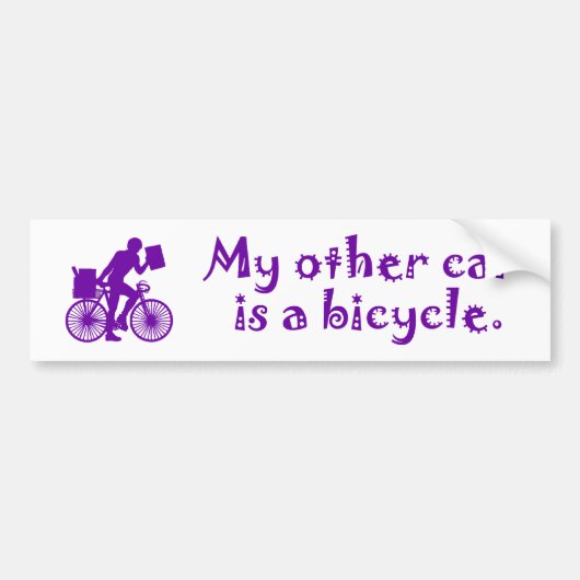 Mijn andere auto is een fiets bumpersticker (Voorkant)
