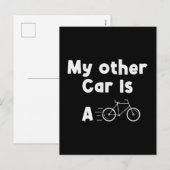 Mijn andere auto is een fiets feestdagenkaart (Voorkant / Achterkant)