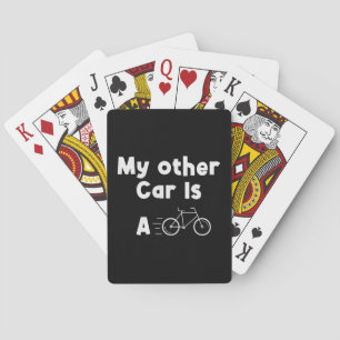 Mijn andere auto is een fiets pokerkaarten