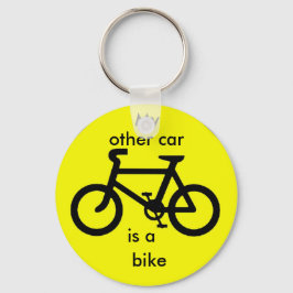 Mijn andere auto is een fiets. sleutelhanger