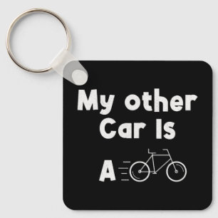 Mijn andere auto is een fiets sleutelhanger