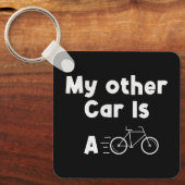 Mijn andere auto is een fiets sleutelhanger (Voorkant)
