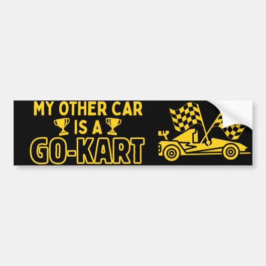 Mijn Andere Auto Is Een GO-KART Bumpersticker (Voorkant)