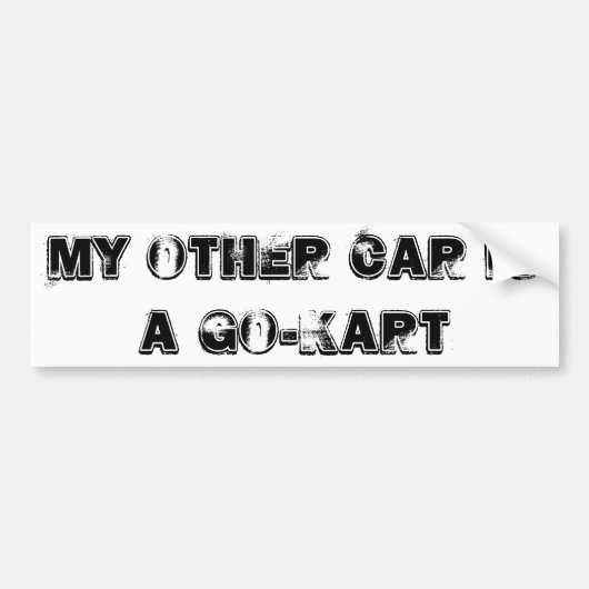 Mijn andere auto is een Go-Kart Bumpersticker (Voorkant)