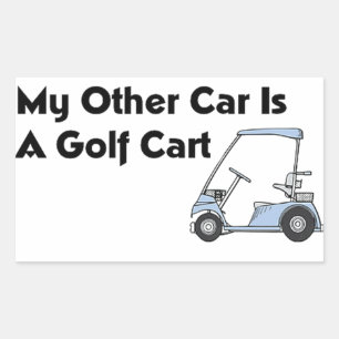 Mijn andere auto is een Golf Cart Rechthoekige Sticker