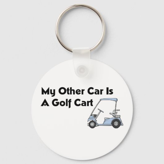 Mijn andere auto is een Golf Cart Sleutelhanger (Voorkant)