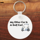 Mijn andere auto is een Golf Cart Sleutelhanger (Voorkant)