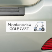 "Mijn andere auto is een golfkar." Bumpersticker (Op auto)