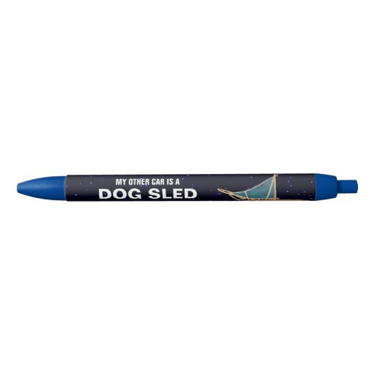 Mijn andere auto is een hond die is geslagen blauwe inkt pen (Voorkant)