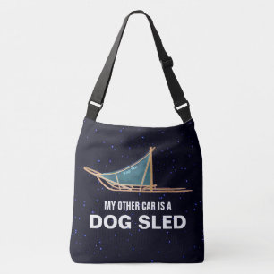 Mijn andere auto is een hond die is geslagen crossbody tas
