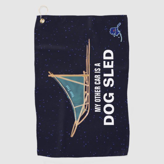 Mijn andere auto is een hond die is geslagen golfhanddoek (Voorkant)