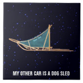 Mijn andere auto is een hond die is geslagen tegeltje (Voorkant)