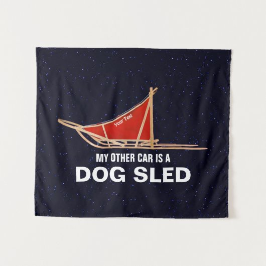 Mijn andere auto is een hond die is geslagen wandkleed (Voorkant (horizontaal))