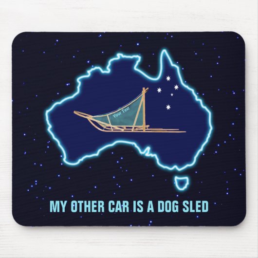 Mijn andere auto is een hond die naar Australië is Muismat (Voorkant)