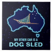 Mijn andere auto is een hond die naar Australië is Tegeltje (Voorkant)