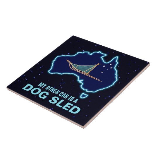 Mijn andere auto is een hond die naar Australië is Tegeltje (Zijkant)