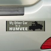 Mijn andere auto is een Humvee Funny Militaire Bumpersticker (Op auto)