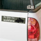 Mijn andere auto is een Humvee Funny Militaire Bumpersticker (Op Truck)