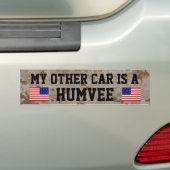 Mijn andere auto is een Humvee (HMMWV) Bumpersticker (Op auto)