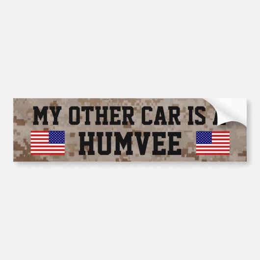 Mijn andere auto is een Humvee (HMMWV) Bumpersticker (Voorkant)