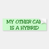Mijn andere auto is een hybride auto bumpersticker (Voorkant)