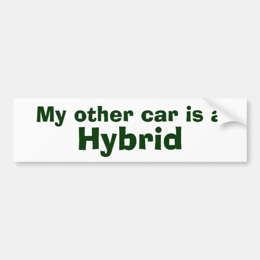 Mijn andere auto is een, Hybride Bumpersticker (Voorkant)