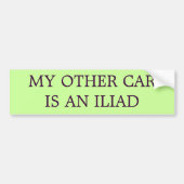 Mijn andere auto is een Iliad (het ORIGINELE) Bumpersticker (Voorkant)