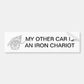 MIJN ANDERE AUTO IS EEN IRON CHARIOT BUMPERSTICKER (Voorkant)