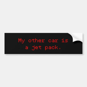 Mijn andere auto is een jetpack bumpersticker