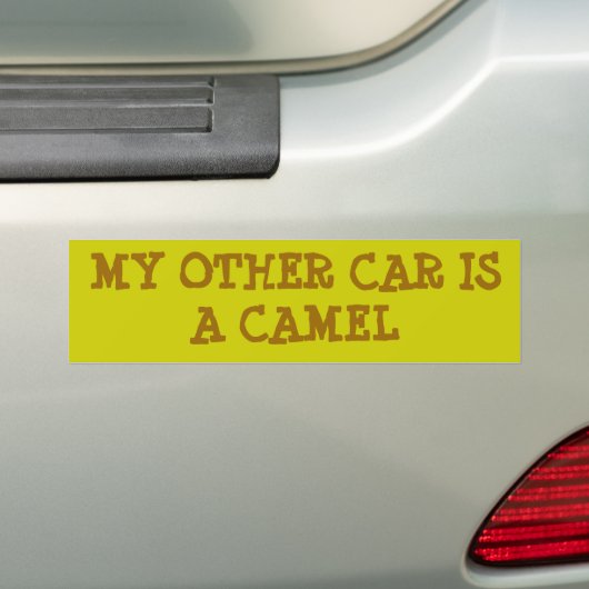 MIJN ANDERE AUTO IS EEN KAMEEL BUMPERSTICKER (Op auto)