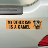 Mijn andere auto is een kameel Grappige Arabier Bumpersticker (Op auto)