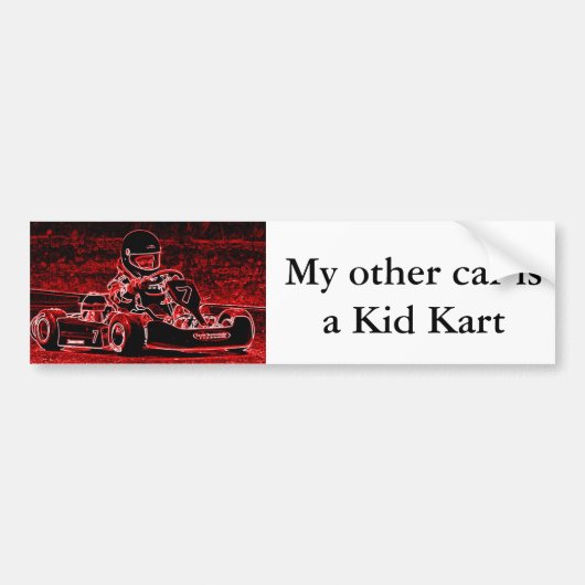 Mijn andere auto is een Kind Kart Bumpersticker (Voorkant)