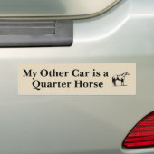 Mijn andere auto is een kwart paard bumpersticker (Op auto)