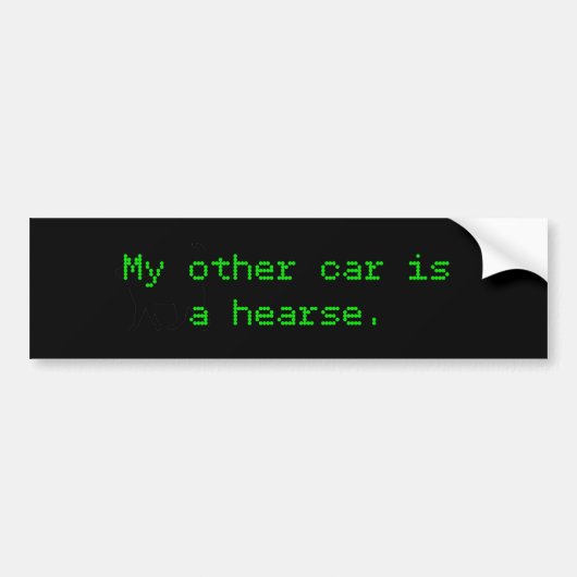 Mijn andere auto is een lijkwagen bumpersticker (Voorkant)