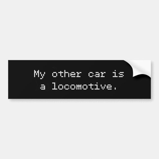 Mijn andere auto is een locomotief bumpersticker (Voorkant)